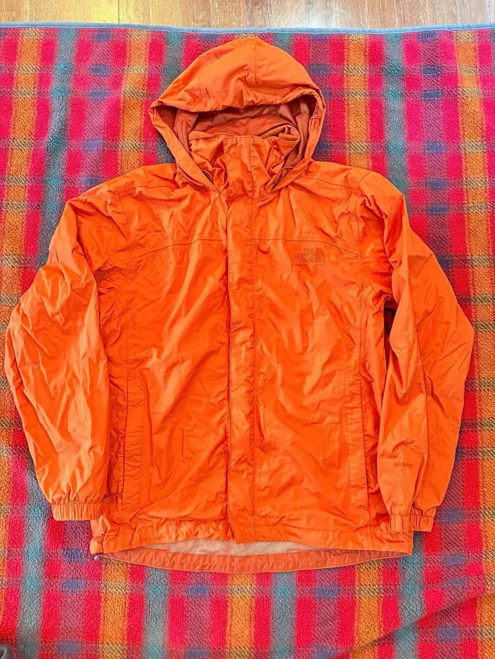 The North Face HyVent Men's Orange Hooded Rain Jacket